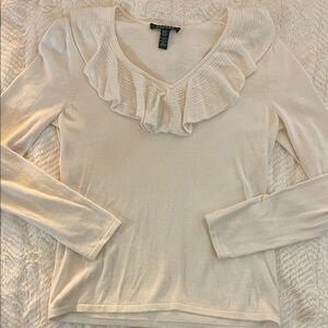 Lauren Ralph Lauren Cream Knit Top